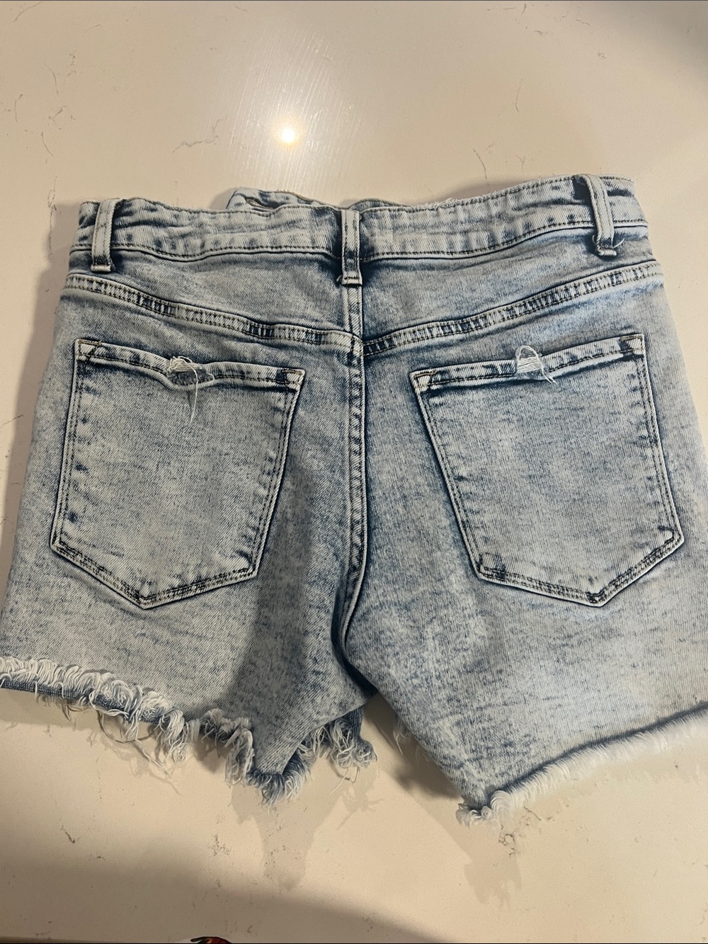 Vervet Light Wash Denim Cutoff Shorts - Blue - Picture 4 of 4